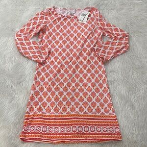 Cabana life orange shift cover up dress size small new with tag